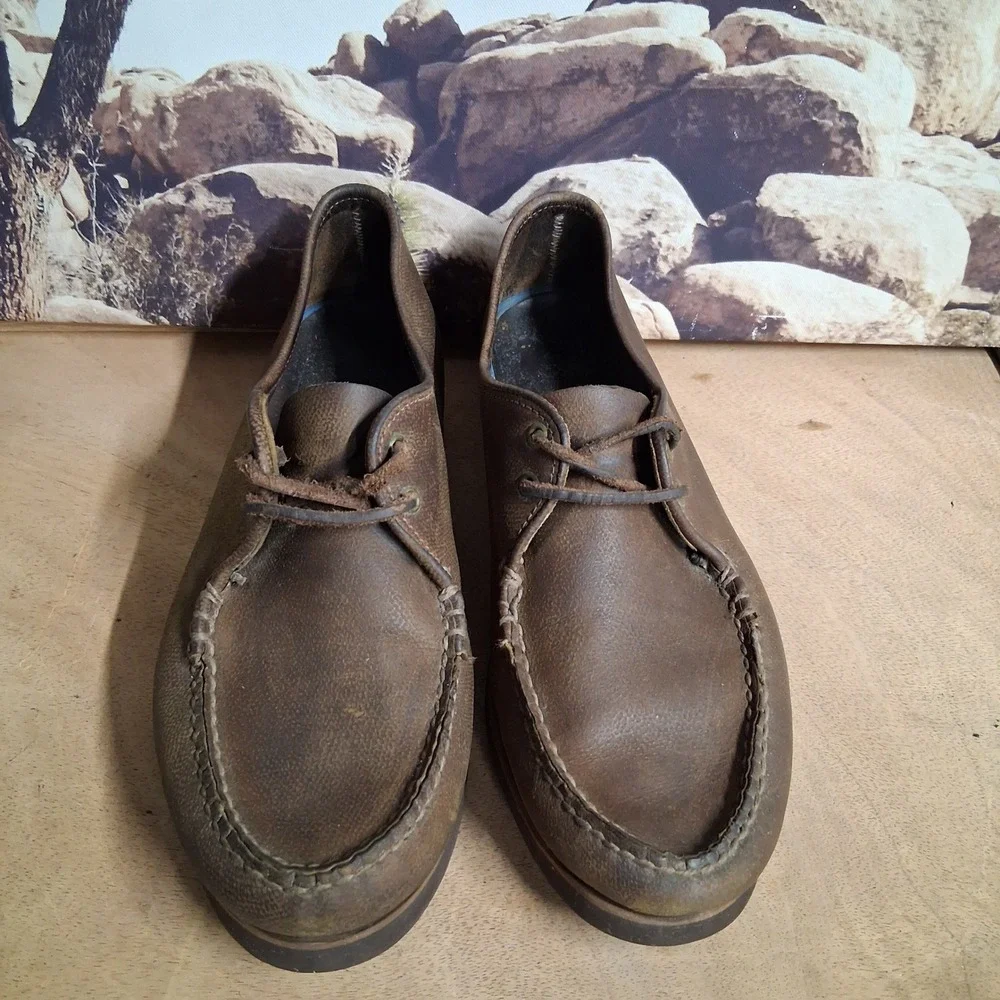 Sperry Brown Leather Moc Toe Boat Shoes Mens 10.5 Low Top Casual Oxfords